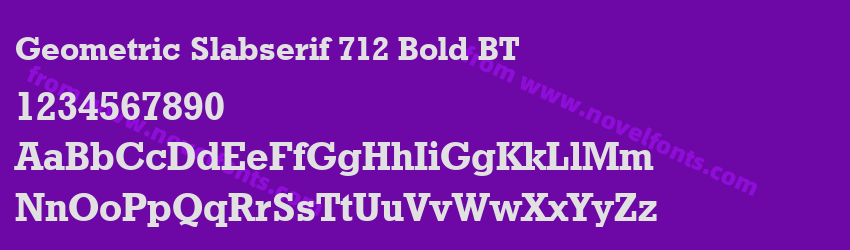 Geometric Slabserif 712 Bold BTPreview