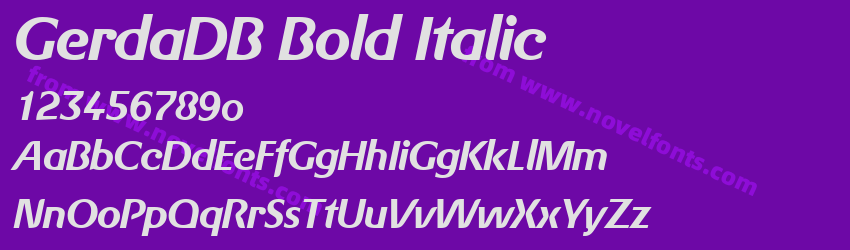 GerdaDB Bold ItalicPreview