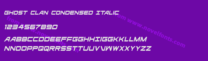 Ghost Clan Condensed ItalicPreview