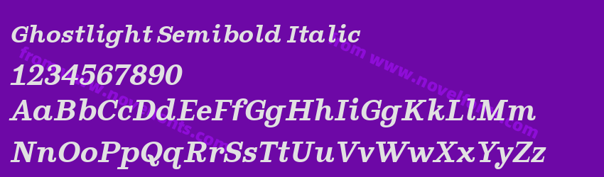 Ghostlight Semibold ItalicPreview