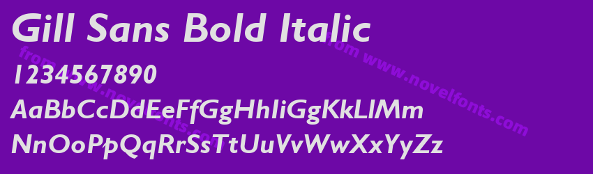 Gill Sans Bold ItalicPreview