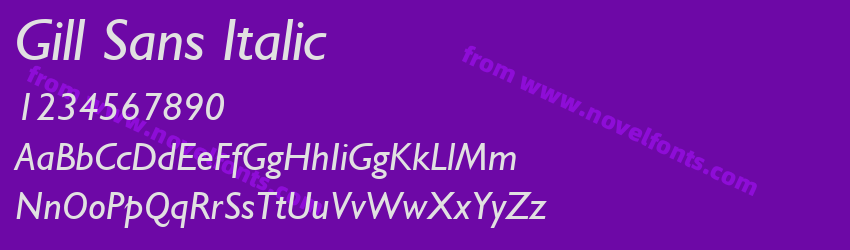 Gill Sans ItalicPreview