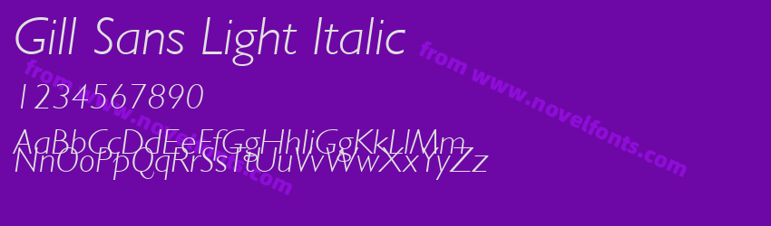 Gill Sans Light ItalicPreview