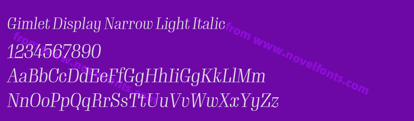 Gimlet Display Narrow Light ItalicPreview