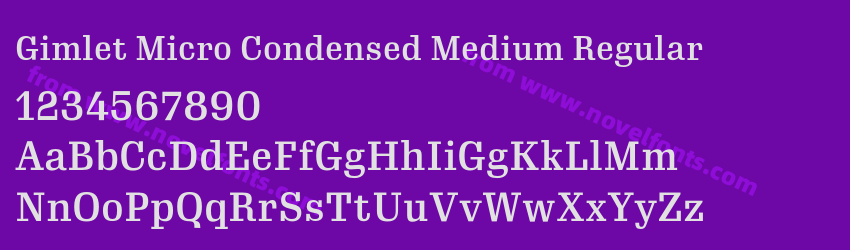 Gimlet Micro Condensed Medium RegularPreview