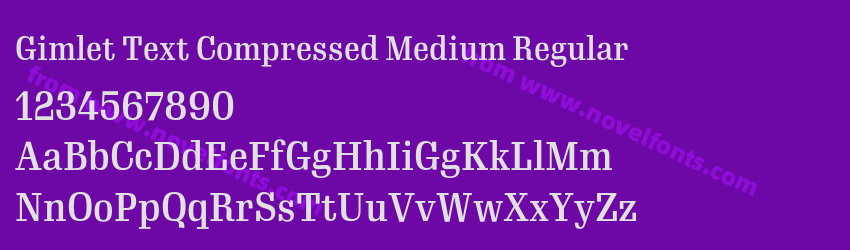 Gimlet Text Compressed Medium RegularPreview