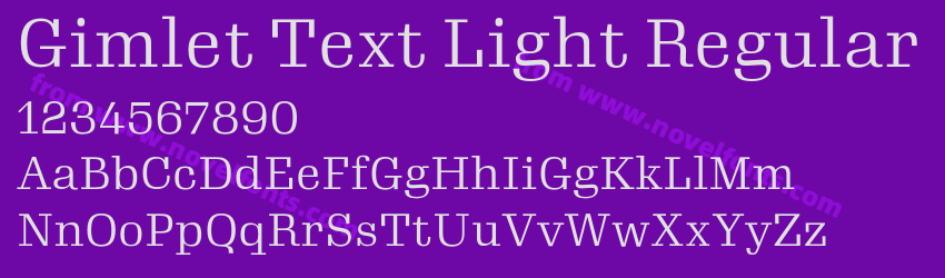 Gimlet Text Light RegularPreview