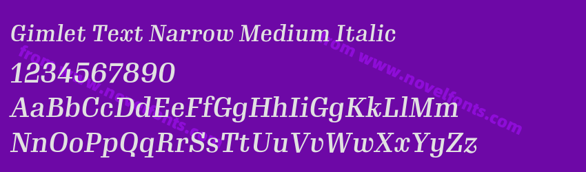 Gimlet Text Narrow Medium ItalicPreview