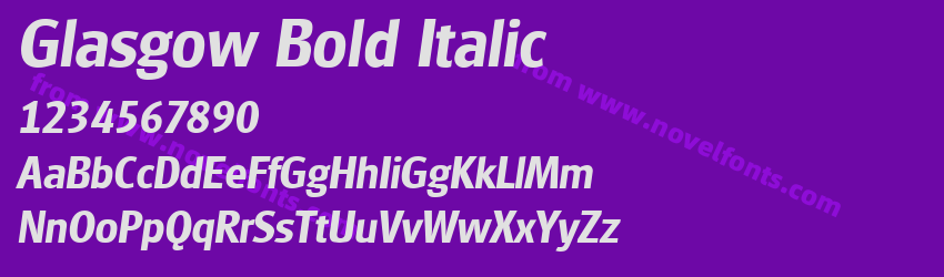 Glasgow Bold ItalicPreview