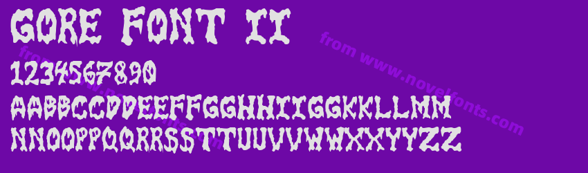 Gore Font IIPreview