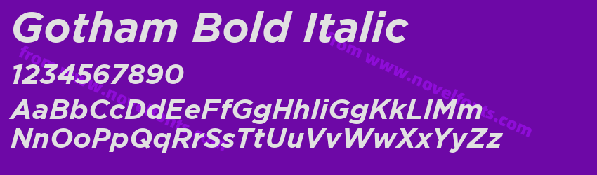 Gotham Bold ItalicPreview