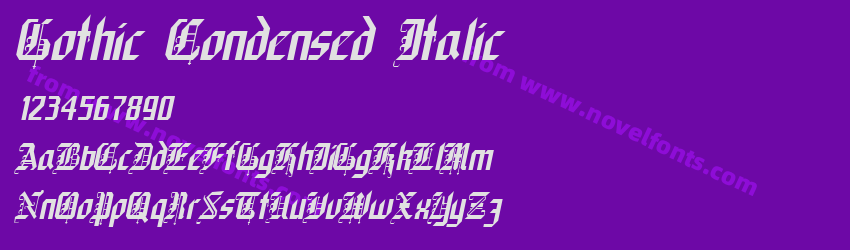 Gothic Condensed ItalicPreview