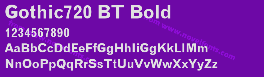 Gothic720 BT BoldPreview