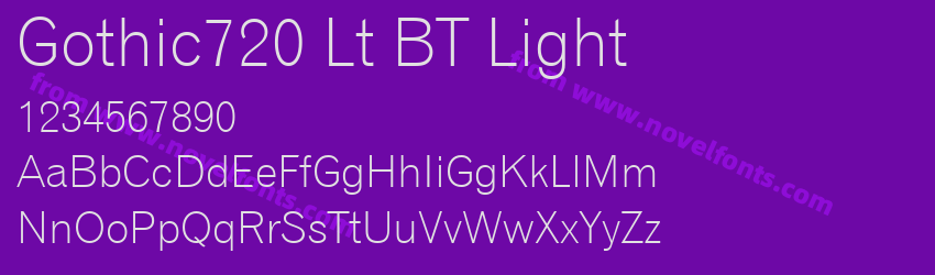 Gothic720 Lt BT LightPreview