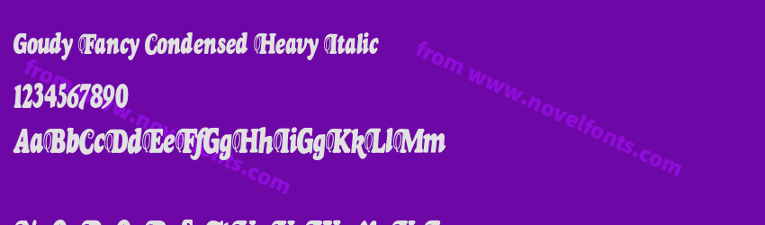 Goudy Fancy Condensed Heavy ItalicPreview