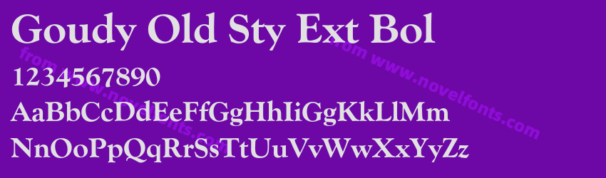 Goudy Old Sty Ext BolPreview