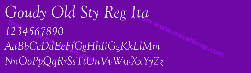 Goudy Old Sty Reg ItaPreview