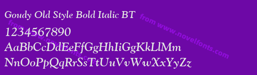 Goudy Old Style Bold Italic BTPreview