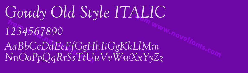 Goudy Old Style ITALICPreview