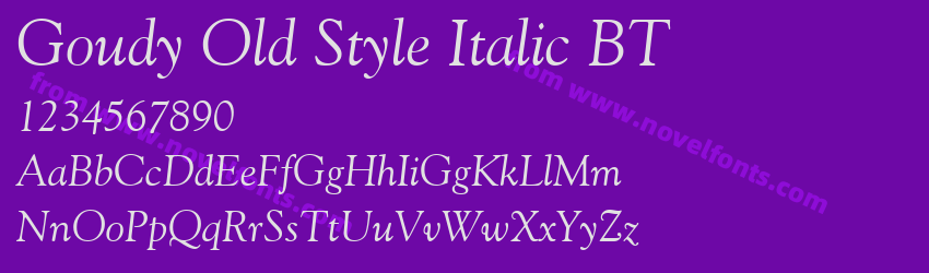 Goudy Old Style Italic BTPreview