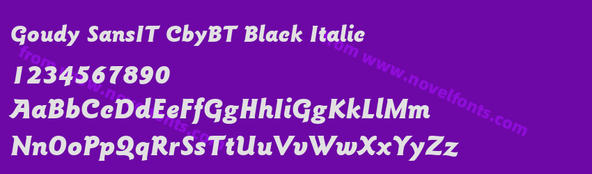 Goudy SansIT CbyBT Black ItalicPreview