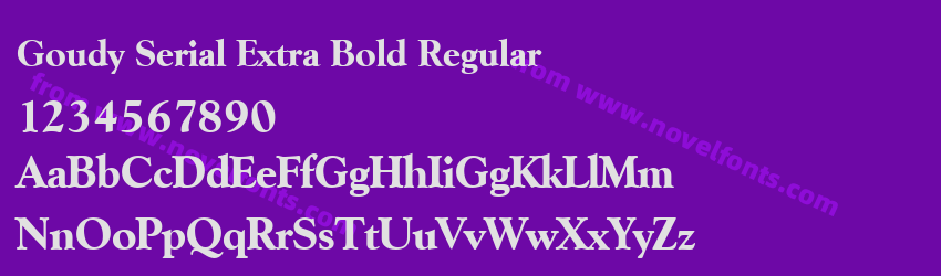 Goudy Serial Extra Bold RegularPreview