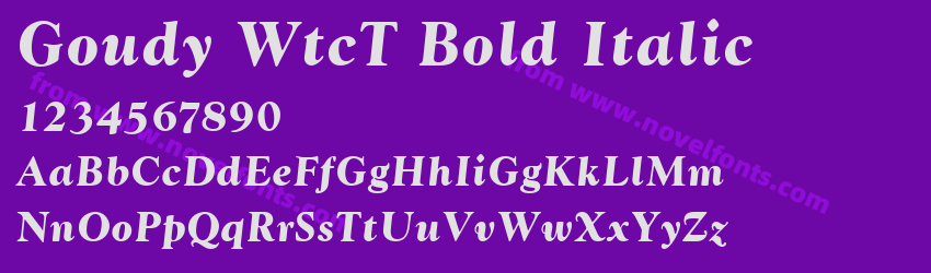 Goudy WtcT Bold ItalicPreview