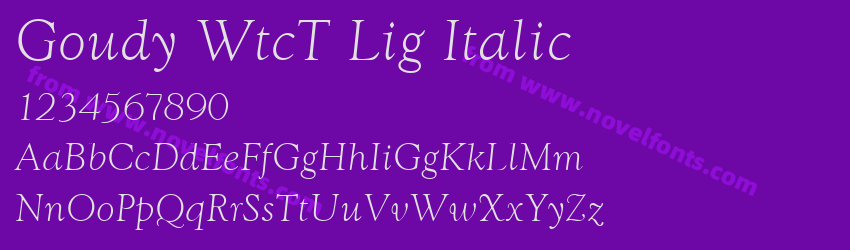 Goudy WtcT Lig ItalicPreview