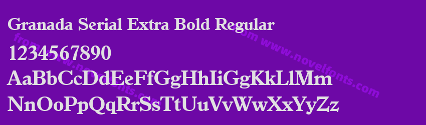 Granada Serial Extra Bold RegularPreview