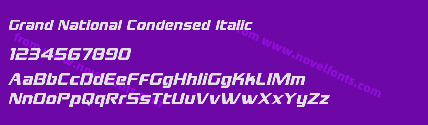 Grand National Condensed ItalicPreview