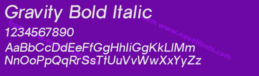 Gravity Bold ItalicPreview