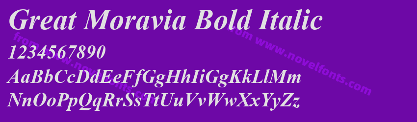 Great Moravia Bold ItalicPreview