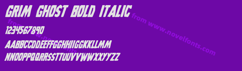 Grim Ghost Bold ItalicPreview