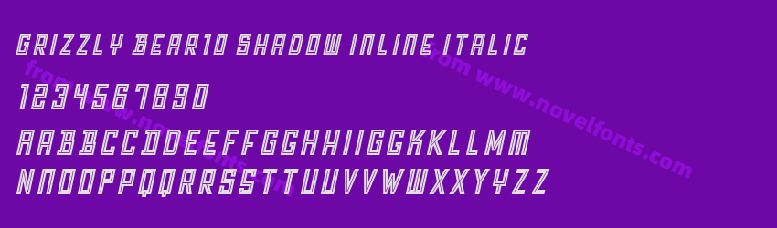 Grizzly Bear10 Shadow Inline ItalicPreview