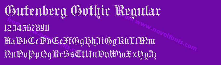 Gutenberg Gothic RegularPreview