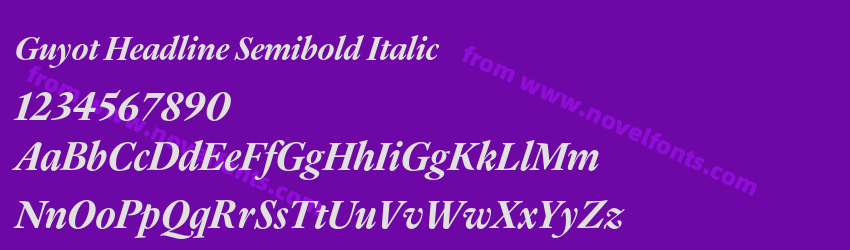 Guyot Headline Semibold ItalicPreview