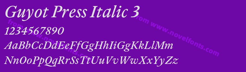 Guyot Press Italic 3Preview