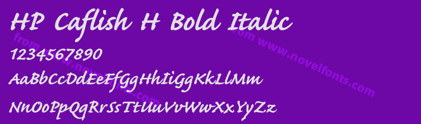 HP Caflish H Bold ItalicPreview