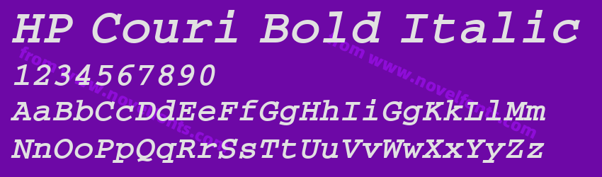 HP Couri Bold ItalicPreview