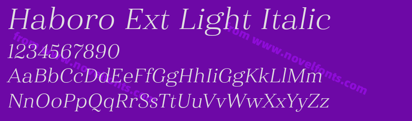 Haboro Ext Light ItalicPreview