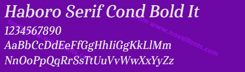 Haboro Serif Cond Bold ItPreview