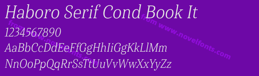 Haboro Serif Cond Book ItPreview