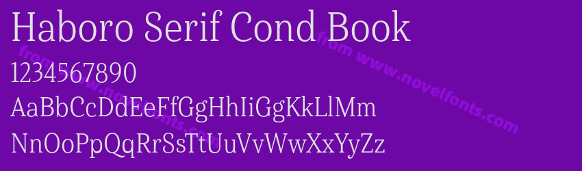 Haboro Serif Cond BookPreview