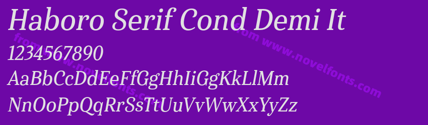 Haboro Serif Cond Demi ItPreview