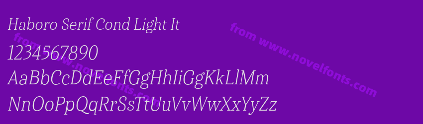 Haboro Serif Cond Light ItPreview