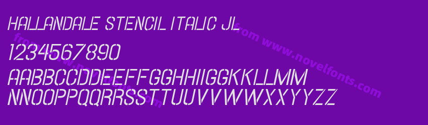 Hallandale Stencil Italic JLPreview