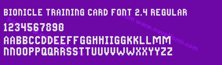 Bionicle training card font 2.4 RegularPreview