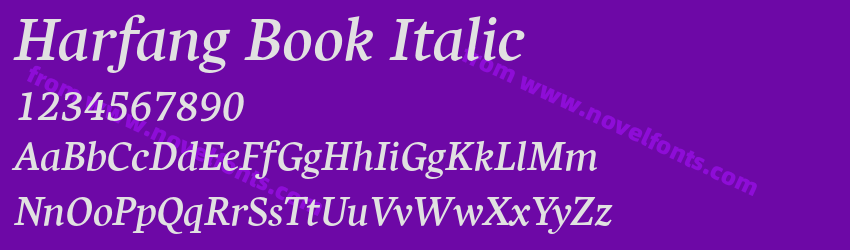 Harfang Book ItalicPreview