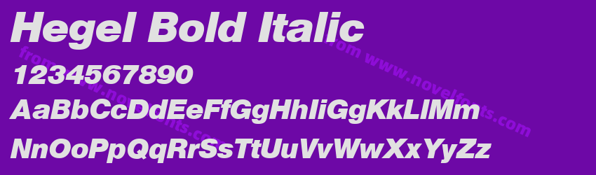 Hegel Bold ItalicPreview