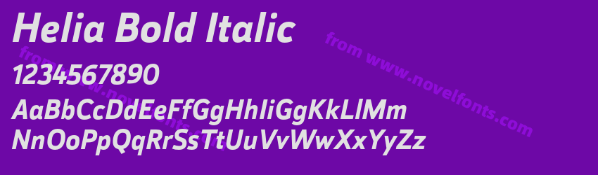 Helia Bold ItalicPreview